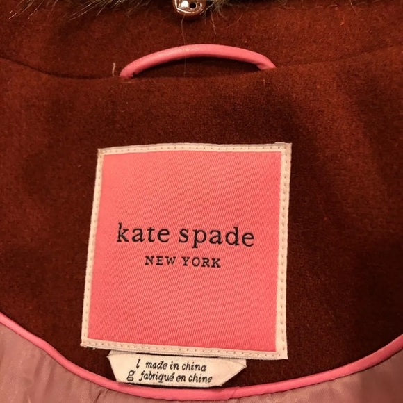 Kate spade wool blend coat teakwood XS, L - Picture 14 of 15